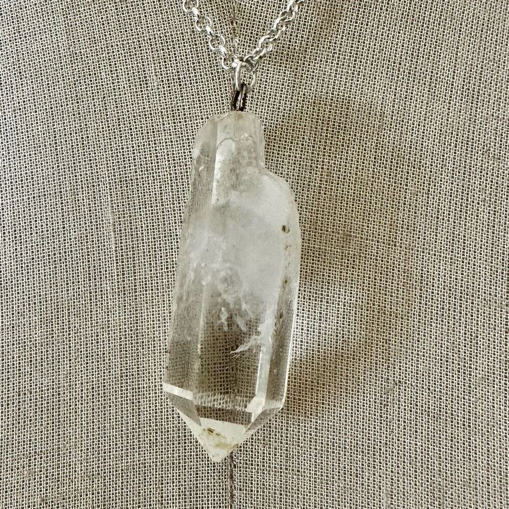 Clear Quartz Point Necklace - Picture 8 of 10